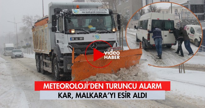 Kar Yağışı Malkara’yı Esir Aldı