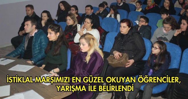 Malkara’da İstiklal Marşını Güzel Okuma Yarışması Düzenlendi