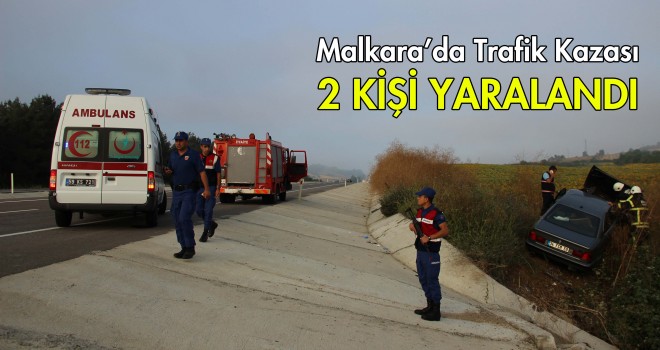 MALKARA’DA TRAFİK KAZASI; 2 YARALI
