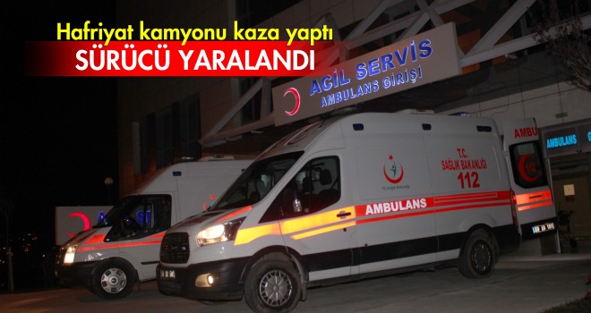 Hafriyat Kamyonu Kaza Yaptı; 1 Yaralı