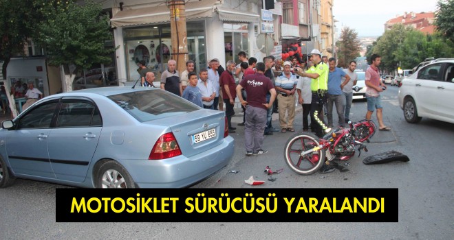 Otomobil ile Motosiklet Çarpıştı; 1 Kişi Yaralı