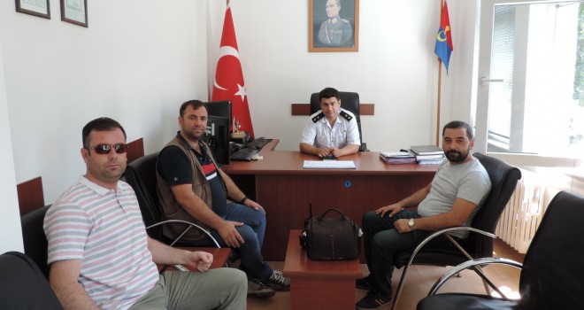Malkara Basınından, Jandarma Komutanı Üsteğmen Oktay Oğuz’a Ziyaret