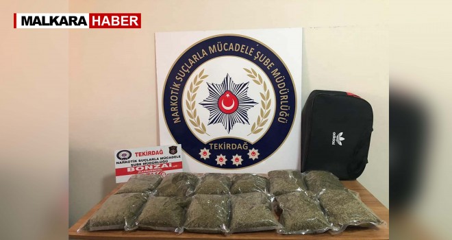 Tekirdağ'da 6 kilo 700 gram bonzai ele geçirildi