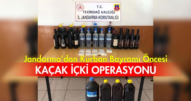 Malkara'da Kaçak İçki Operasyonu