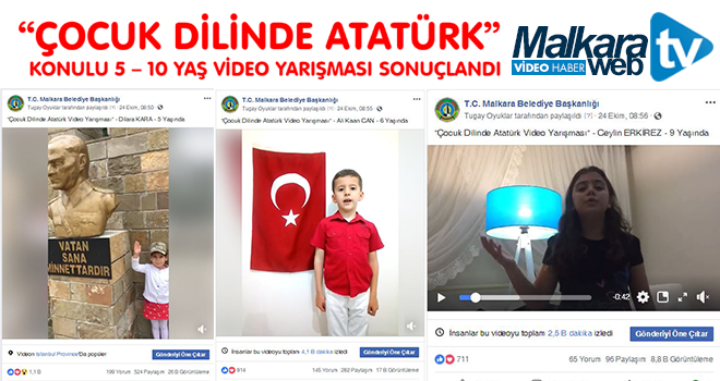 “Çocuk Dilinde Atatürk” Konulu Video Yarışması Sonuçlandı
