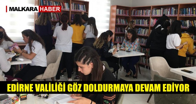 Havsa İlçe Halk Kütüphanesi ve Millet Kıraathanesi İlgi Görüyor