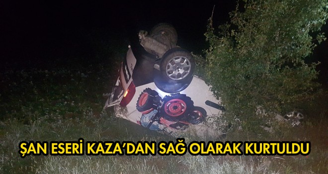 Araç Takla Attı 1 Kişi Yaralandı