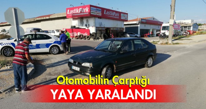 Otomobilin Çarptığı Yaya Yaralandı