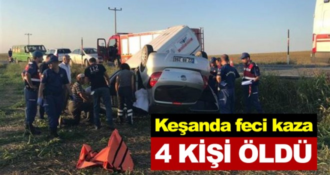 Keşan’da Feci Kaza, 4 Kişi Öldü