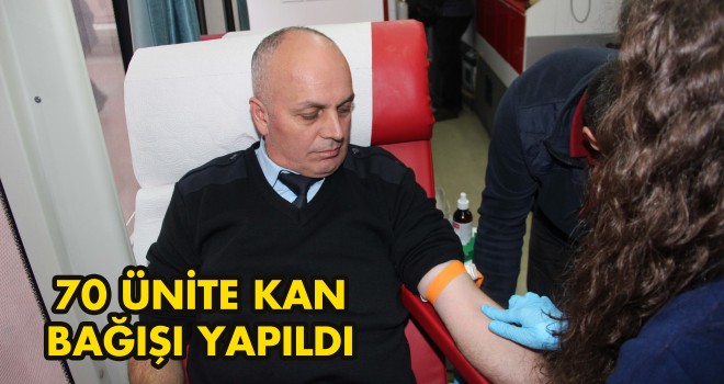 70 Ünite Kan Ve 7 Kök Hücre Bağışı Yapıldı
