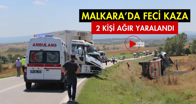 Son dakika. Malkara'da Feci Kaza; 2 Kişi Ağır Yaralandı