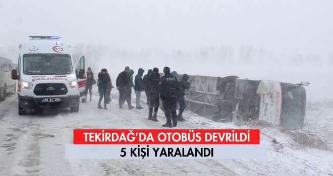 Yolcu Otobüsü Devrildi; 5 Yaralı