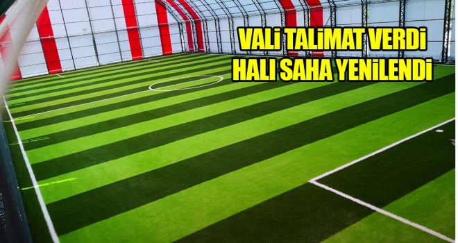 Onarılan Halı Saha Sporcuların Hizmetinde