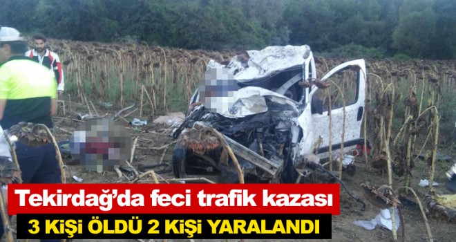 Otomobil Tarlaya Uçtu: 3 Ölü, 2 Yaralı
