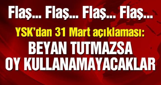 Beyan ettiği adreste oturmayanlar oy kullanamayacak!
