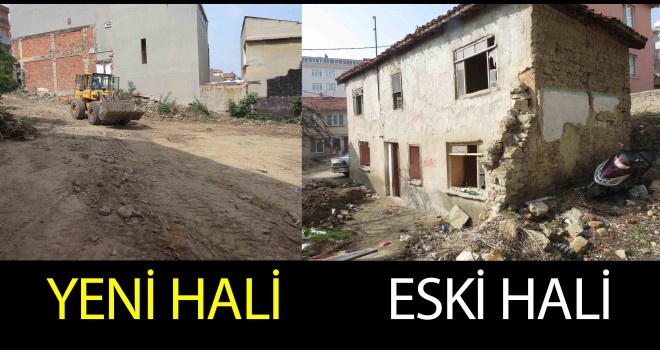 Malkara’da Metruk Binalar Yıkılıyor