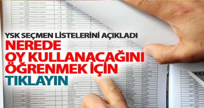 Seçmen sorgulama sistemi açıldı! Nerede oy kullanacağım - 2018 YSK Seçmen sorgulama