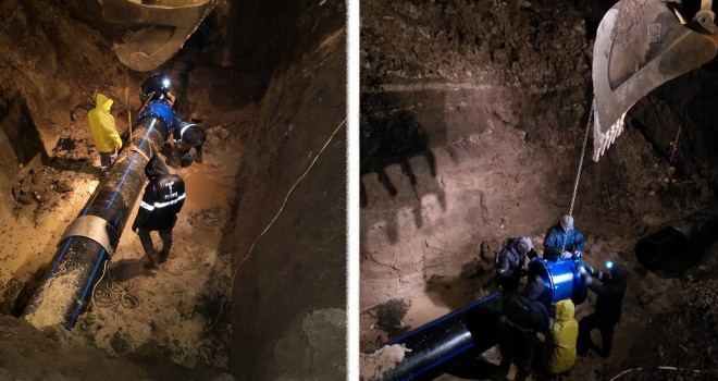 TESKİ Ekipleri Zor Şartlarda Arızayı Onardı