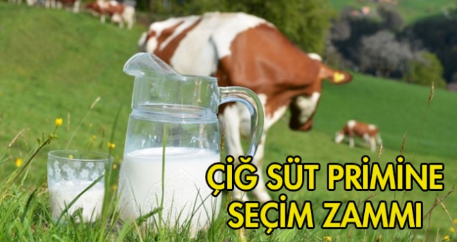 Çiğ Süt Primine Seçim Zammı